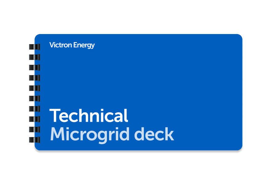 Μπλε ντοσιέ με τίτλο Τεχνική παρουσίαση Microgrid