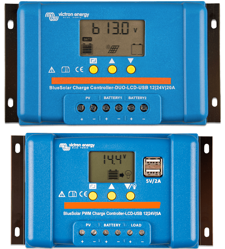 Ελεγκτής ηλιακής φόρτισης BlueSolar PWM (DUO) LCD&USB