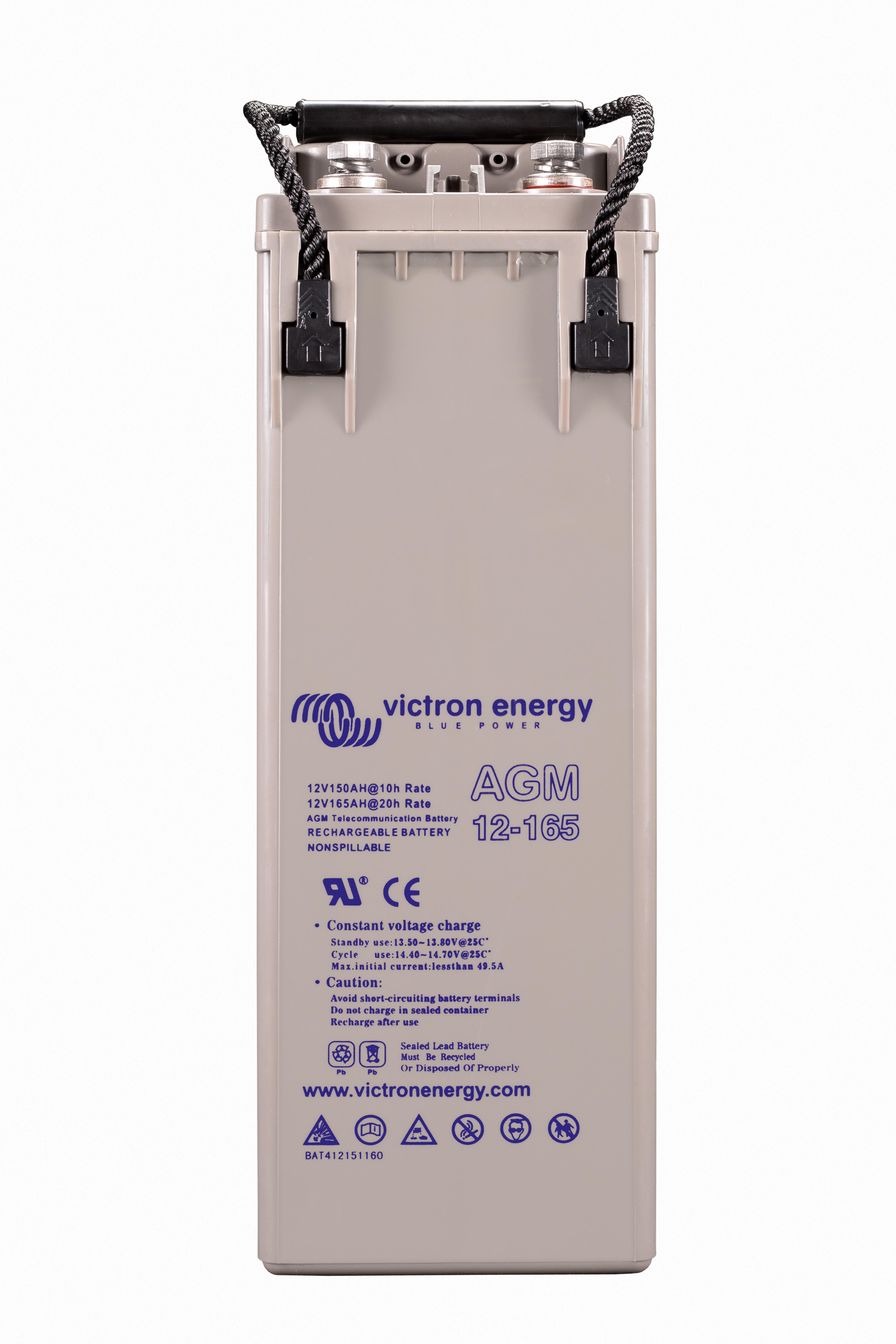 12V 165Ah AGM Deep Cycle Battery (side) thumbnail