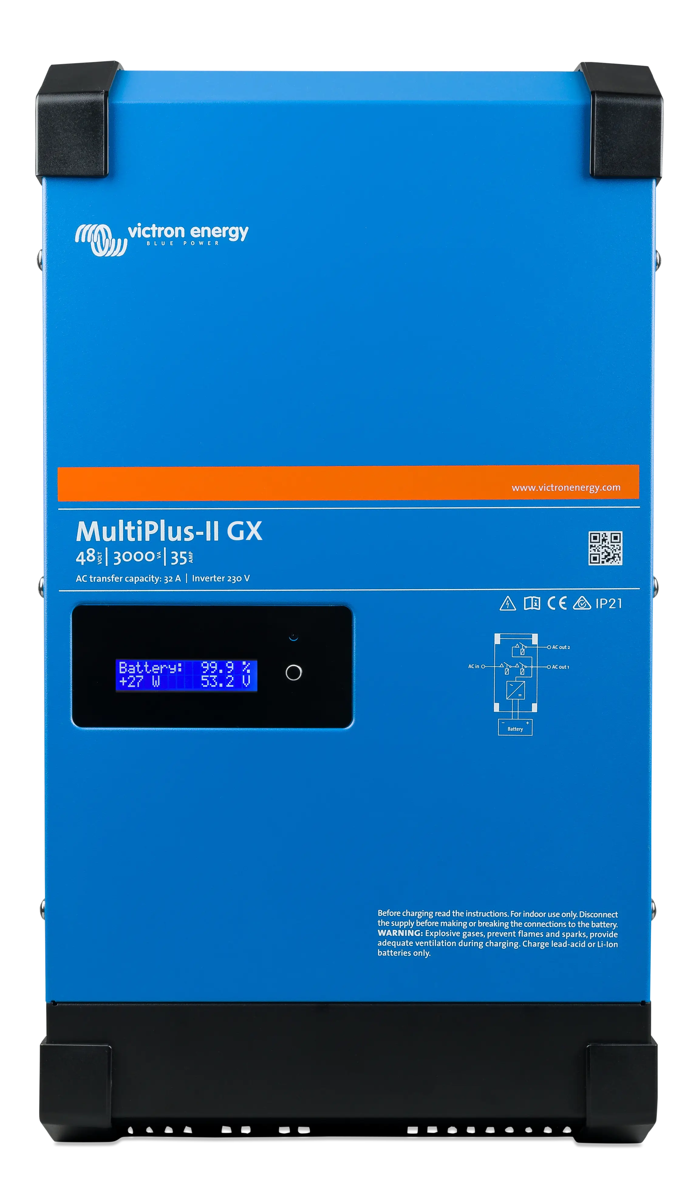 MultiPlus-II 48V 3kVA 35-32 230V GX (frontal) thumbnail