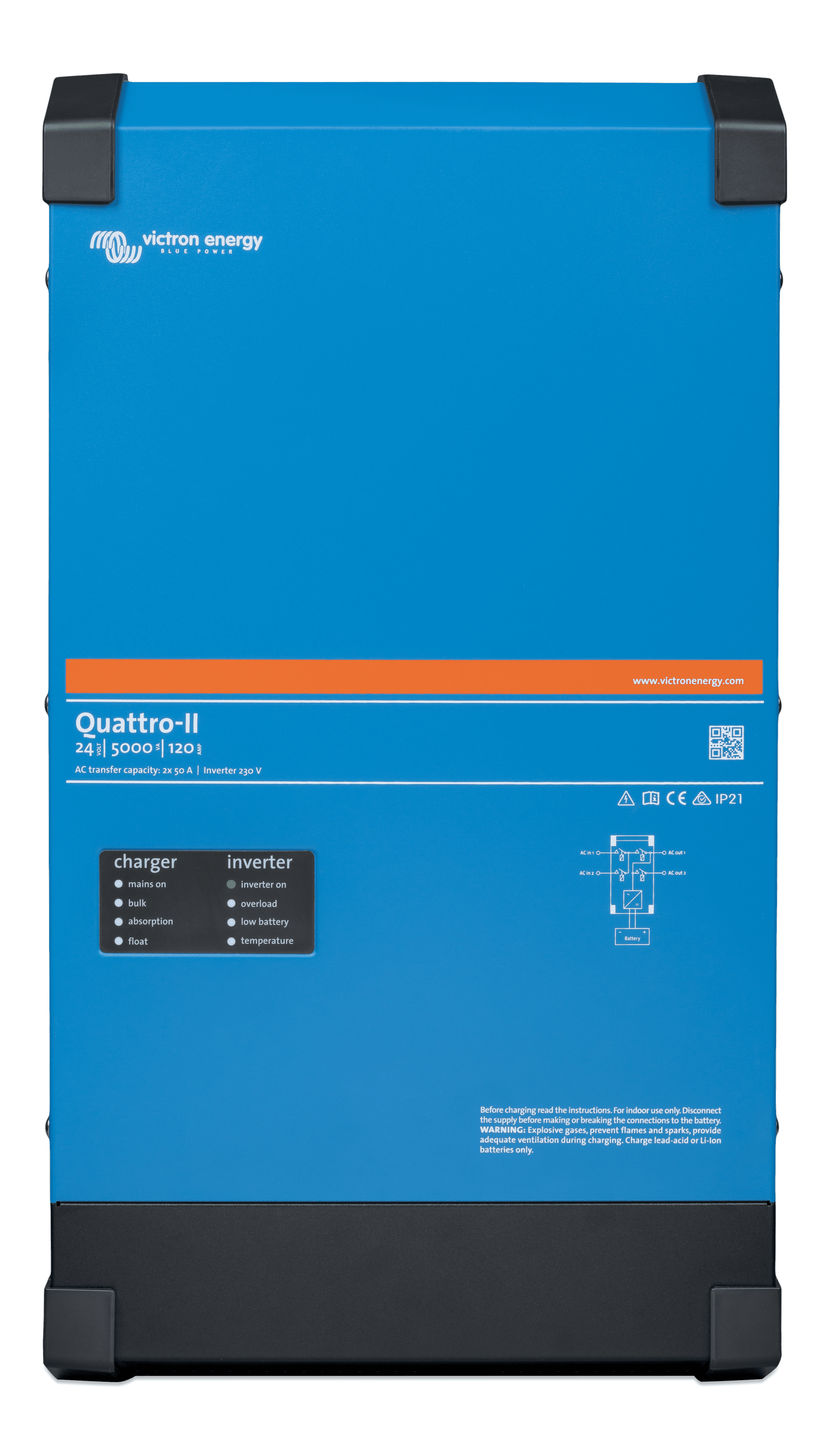 Quattro-II 24/5000/120-50/50 230V (front)  thumbnail