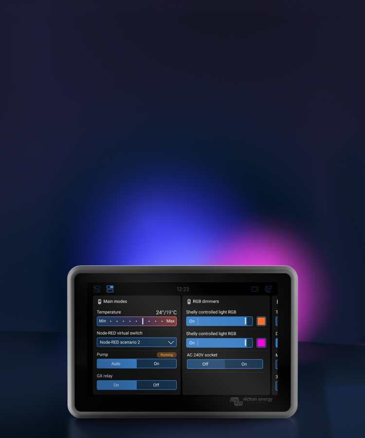 Venus OS  πάνελ διακοπτών