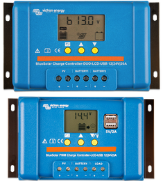 Ελεγκτής ηλιακής φόρτισης BlueSolar PWM (DUO) LCD&USB